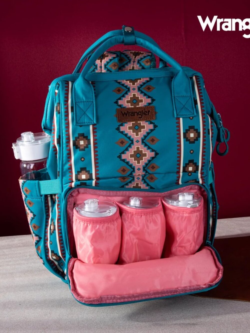 Wrangler Aztec Printed Callie Backpack - Turquoise - Picture 2 of 7